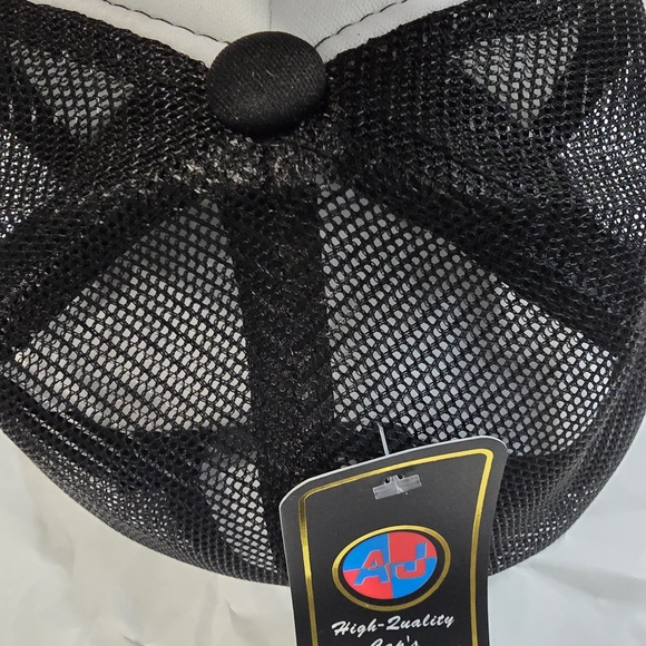 NWT!Set of 2 Caps: Charlotte Russe Black "Swag" Flat Brim Cap & White/Black Truc - Picture 10 of 10